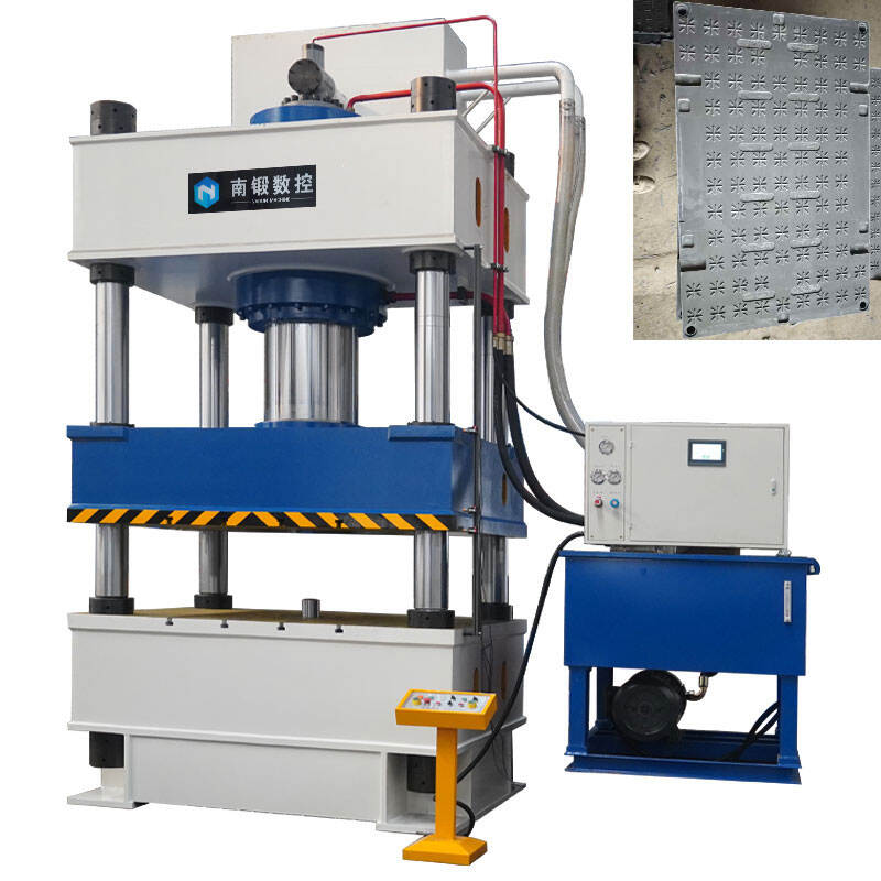 樹脂製マンホール蓋用熱プレス機