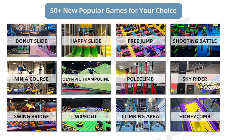 Indoor Adventure Trampoline Park Solution factory