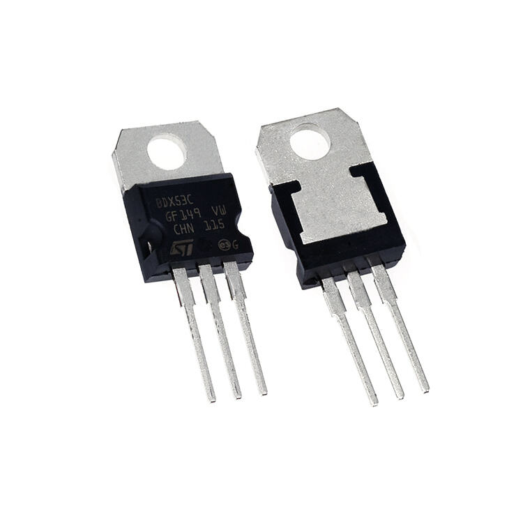 Jeking BDX53 트랜지스터 NPN 전원 단일 100V 60W 관통 홀 TO-220-3 BDX53C