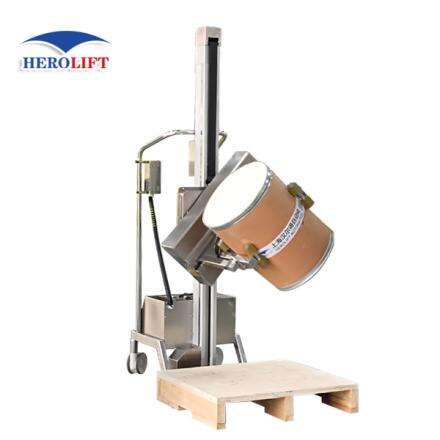 Portable Drum Lifter Lift Palletizer with Rotate Clamp Cradle