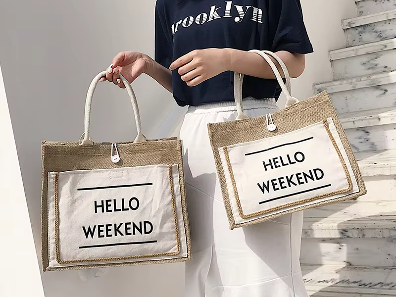 개인화된 마대 토트 백 아이디어