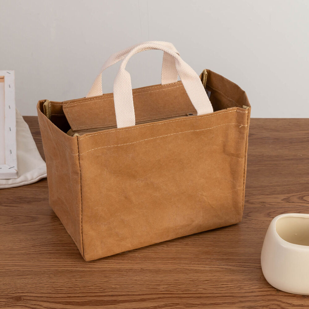 Volhoubare Kraftpapier Inkopiesakke vir Ekologie-Vriendelike Keuses