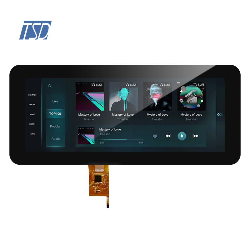 Car Dashboard HDMI 1920x720 Resolution IPS Glass TFT LCD Display 12.3