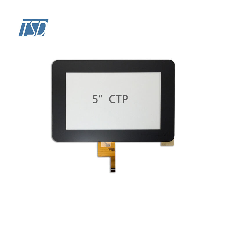 5 inch touch screen waterproof/gloves customized 0.7mm thickness cover glass 5 inch pcap touch screen panel