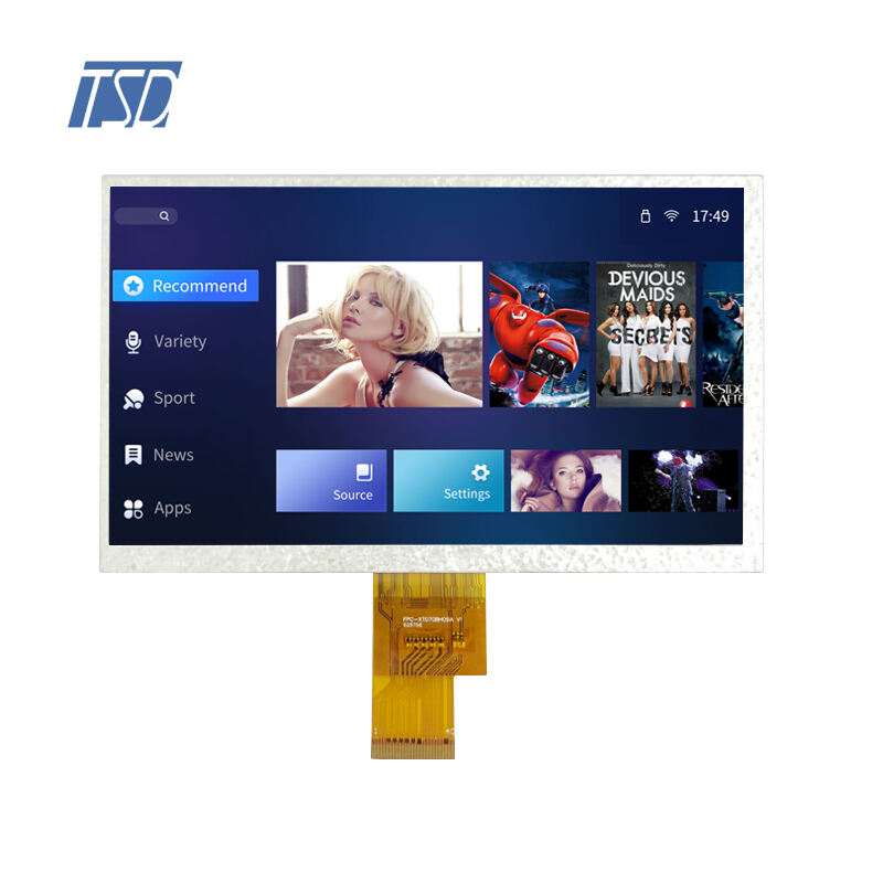 7-Zoll-1024x600-6H-Panel LVDS-Schnittstelle quadratisches Pixel TFT LCD-Anzeigemodule