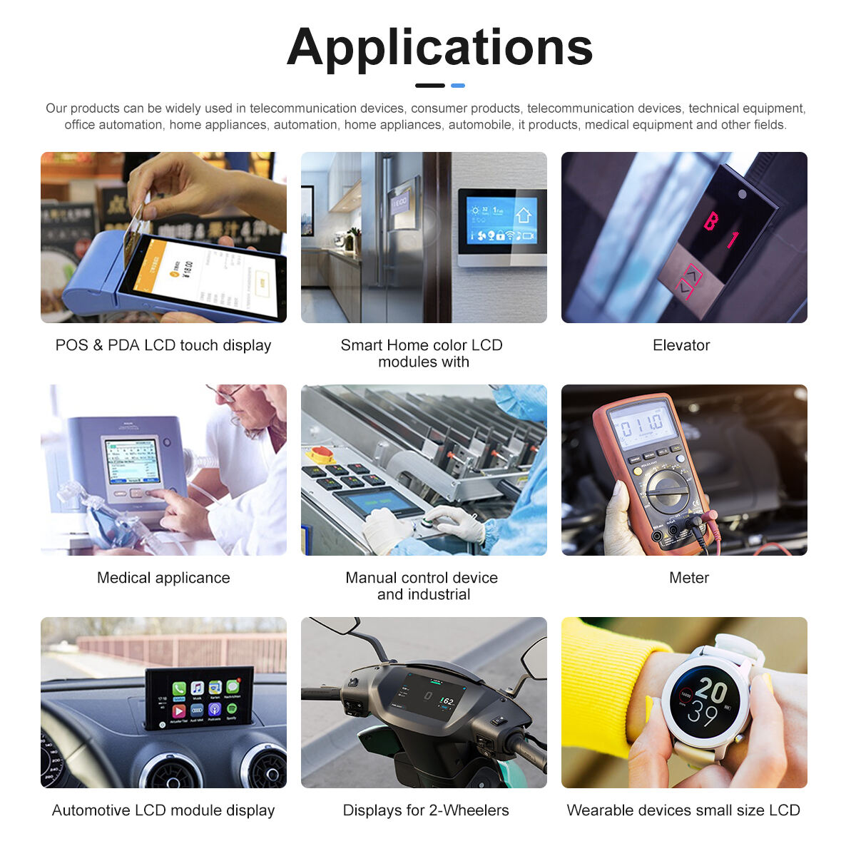 8 palcový 800*600 12H RGB Rozhraní HX8262+HX8696 IC TFT LCD Displejové moduly