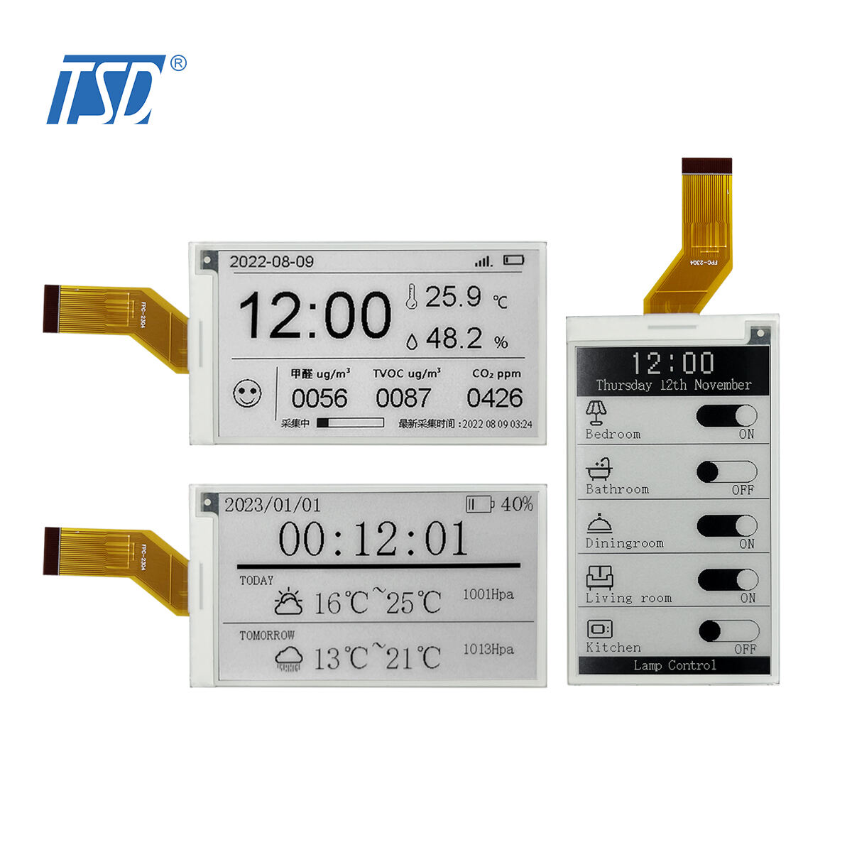 3.7 inch 240x416 Electrophoretic Display AMEPD Electronic Shelf Label E ink Display