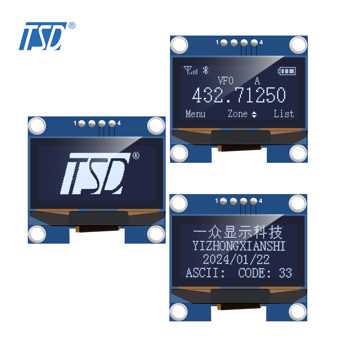 1.3 inch 128*64 128x64 12864 OLED Display Screen Modules SH1106 IC I2C Monochrome White OLED Display Modules