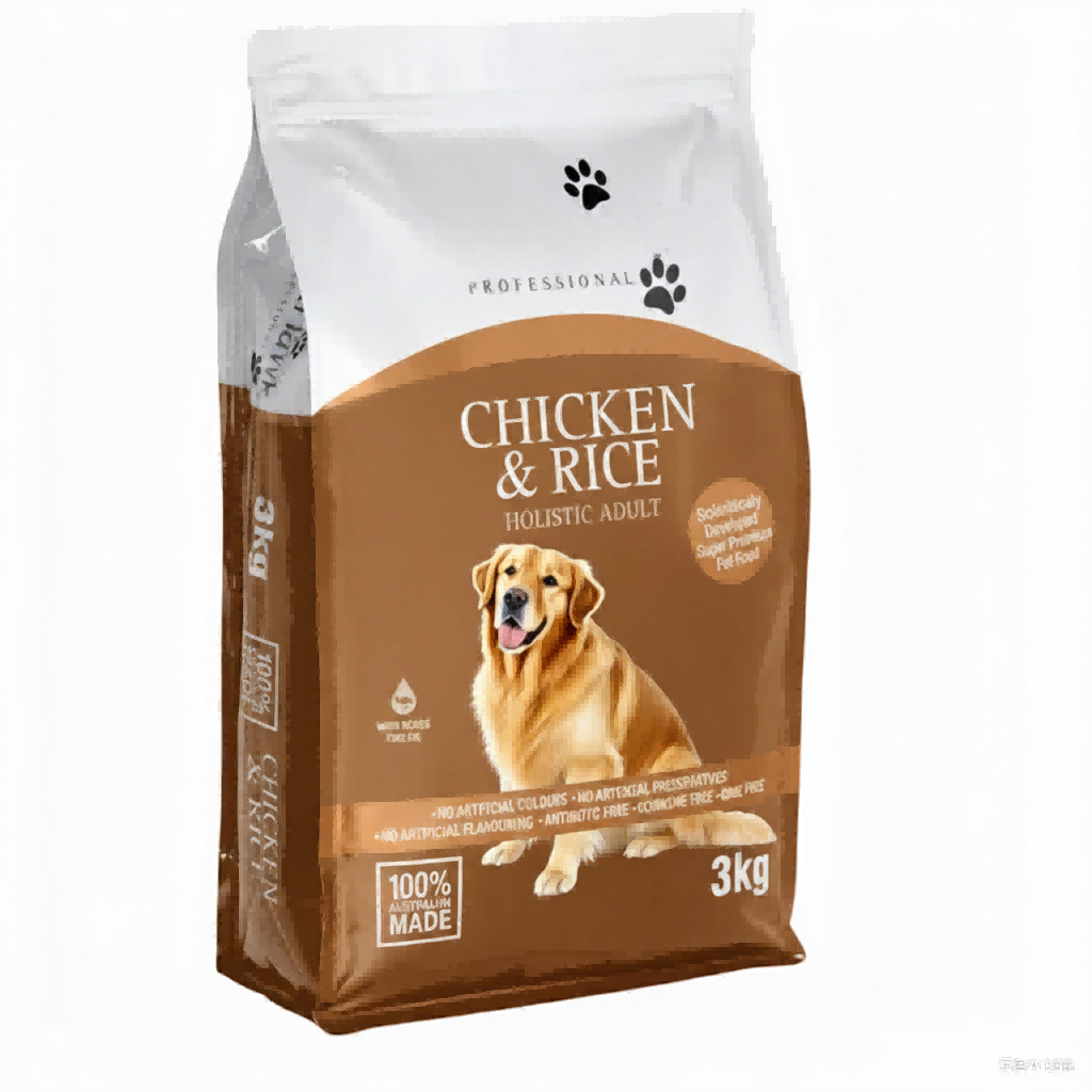 Custom Printing Plastic Big Eight Side Seal Flat Bottom Aluminum Foil Zipper Bag Dry Pet Treat Cat Food Dog Food Packaging Bags﻿