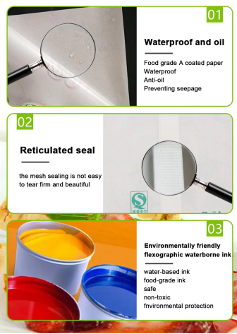 Custom Size and Pattern Food Safe Personalised Coating Hamburger Packing Paper details