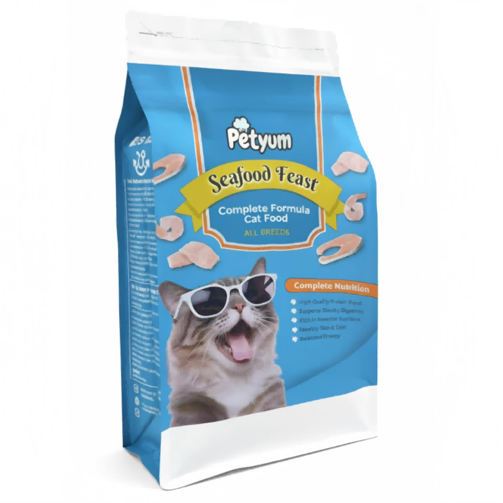 Custom Bag With Logo Pet Food Poly Bag Zip Lock Bag Aluminum Foil Material with Windowfor Dog Food Packaging