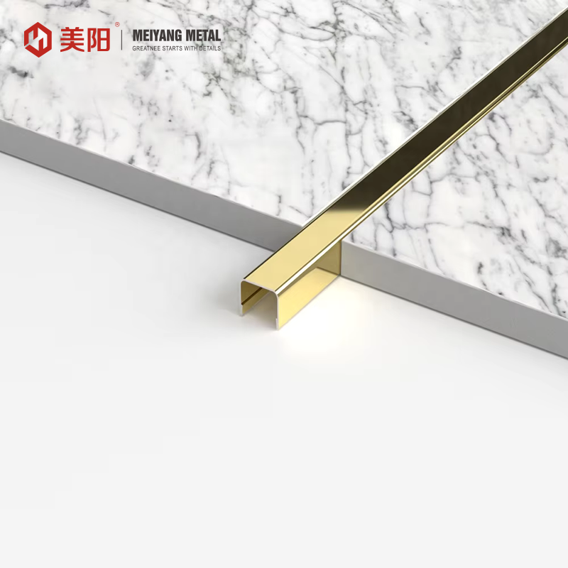 Manufacturer Direct Cheap Golden Strips Tile Trim Roll Forming Stainless Steel Floor Trim