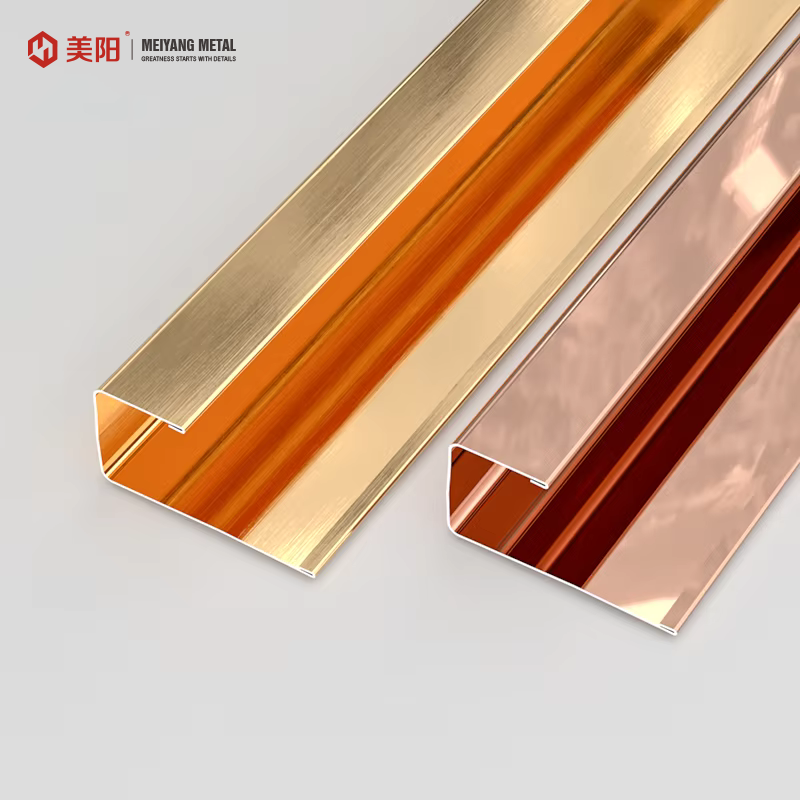 High Quality Free Sampling Golden Metal Corner Ceramic Edge Tile Trim Corner Edg Wall factory