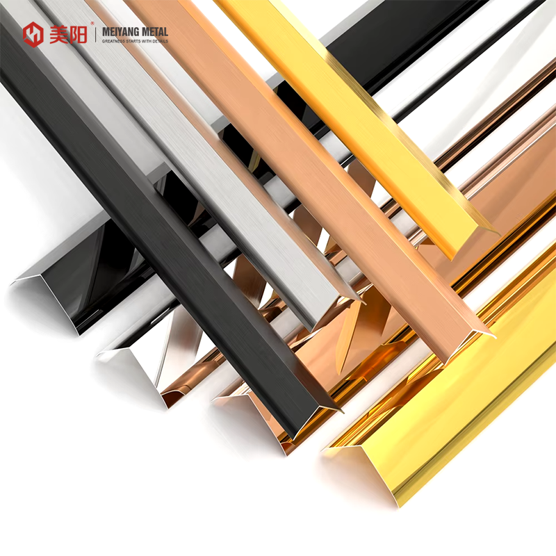 Gold Metal Decorative Tile Trim Suppliers 90 Degree L Shape Tile Trim supplier