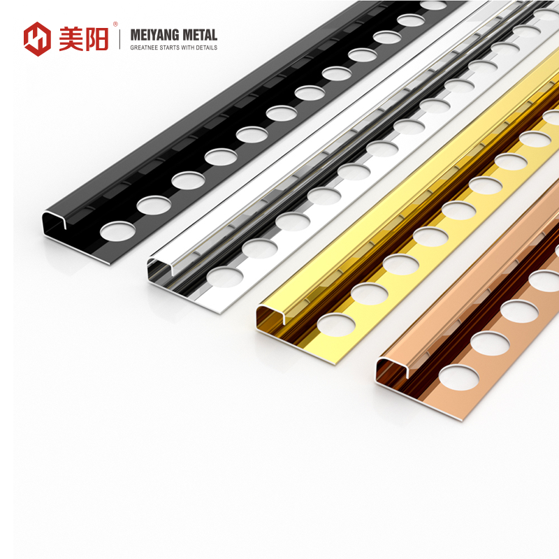 Thickness Ceramic Trim Stainless Steel Metal Tile Trim Corner For Edges Decorative manufacture