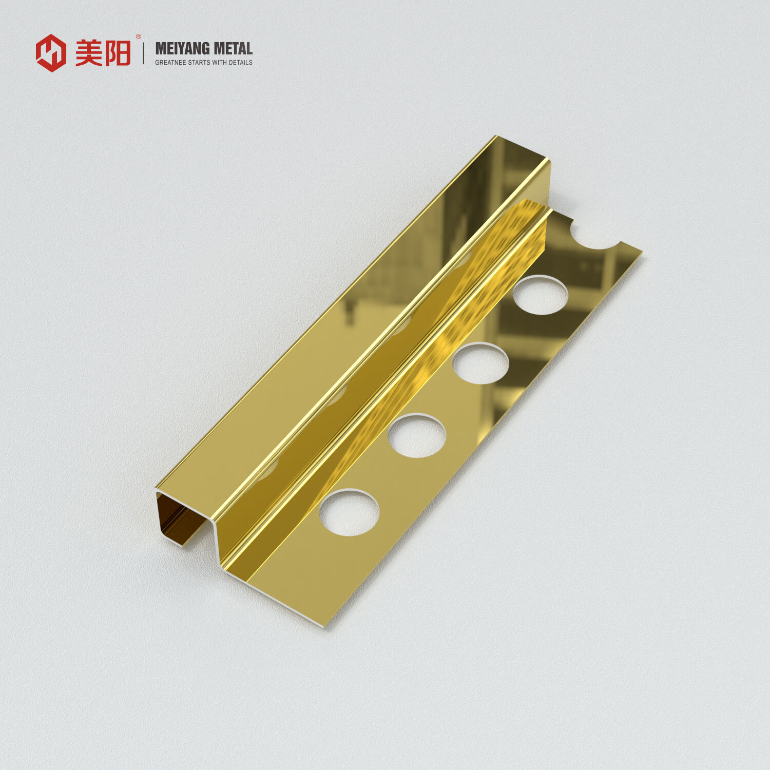 Factory Direct Thickness Polished Ss304 stainless steel skirting board flooring Curved Ceramic Tile Edge Trim factory