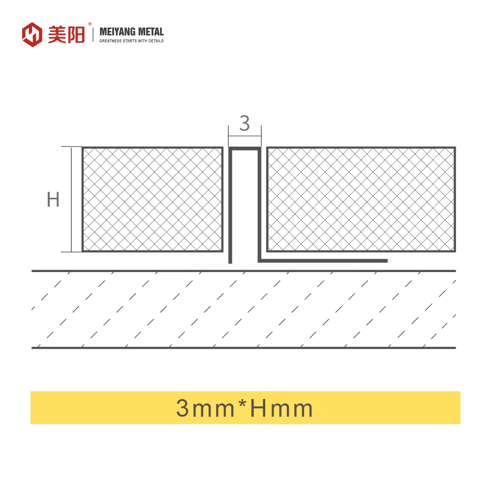 High Quality Flexible Golden Metal Tile Profile Wall Edge Gold Tile Trim Ss304 Stainless factory