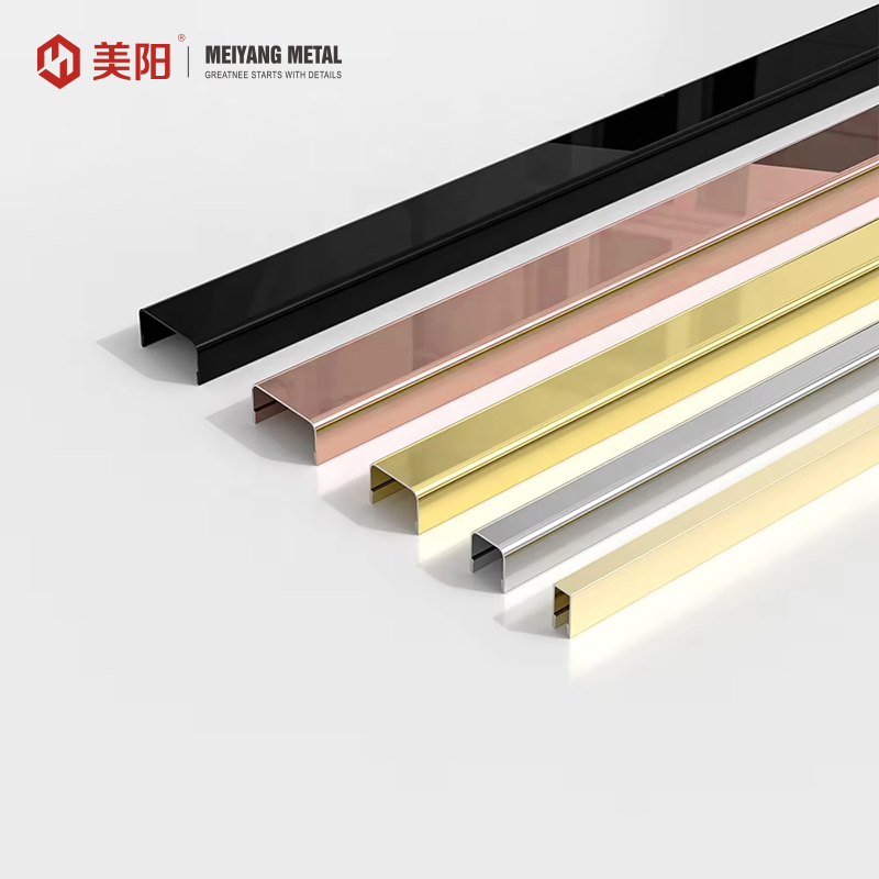 Manufacturer Direct Cheap Golden Strips Tile Trim Roll Forming Stainless Steel Floor Trim manufacture