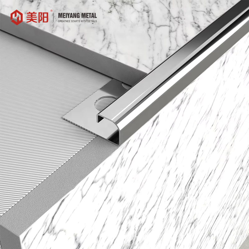 Thickness Ceramic Trim Stainless Steel Metal Tile Trim Corner For Edges Decorative factory