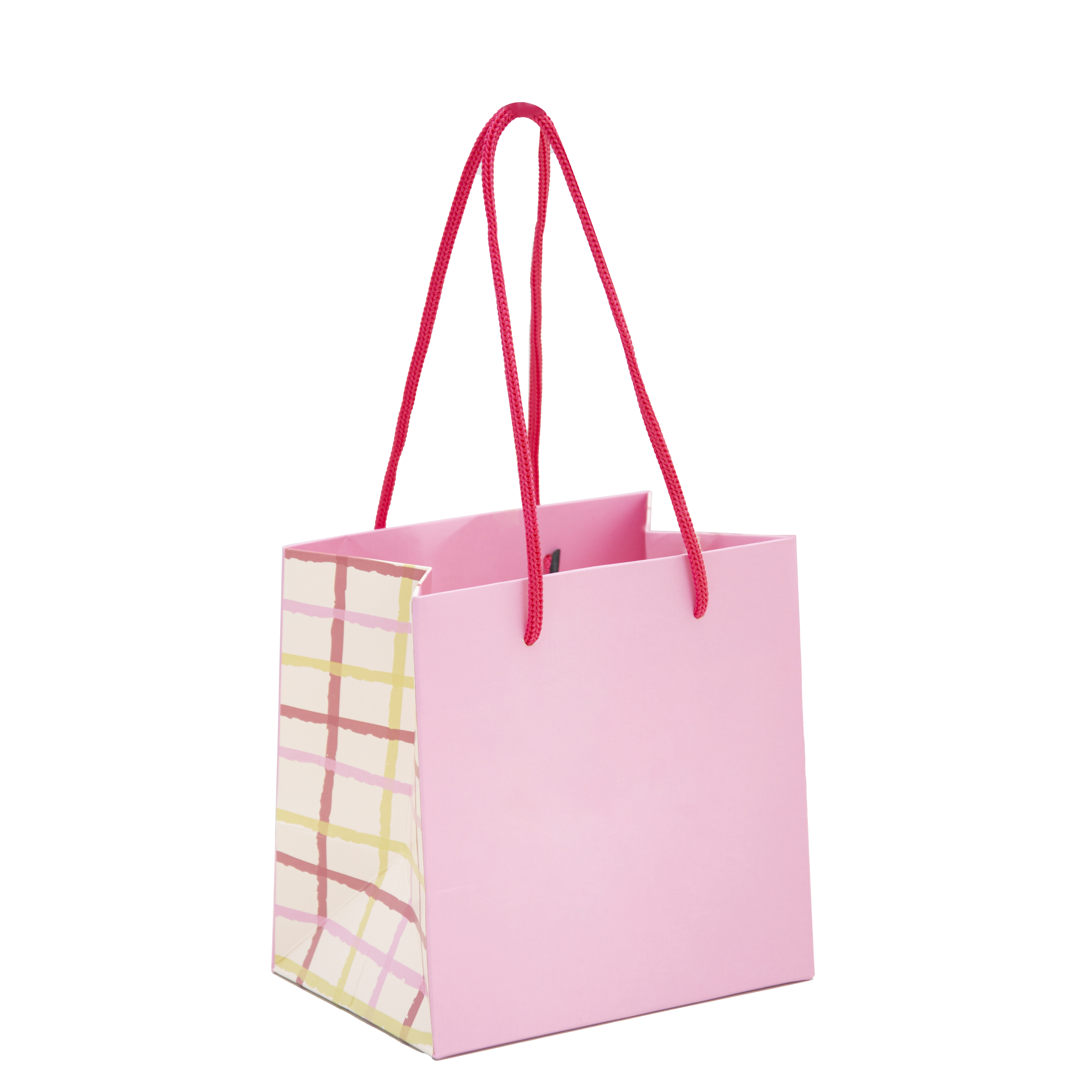 Macaron Color Plaid Drawstring Handheld Gift Bag (7).jpg