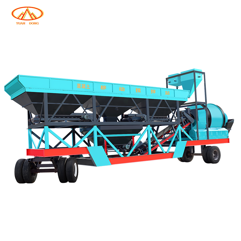 Mobile Drum Concrete Mixing Plant High Efficiency HZS25 Concrete BatchingMixing Plant Price