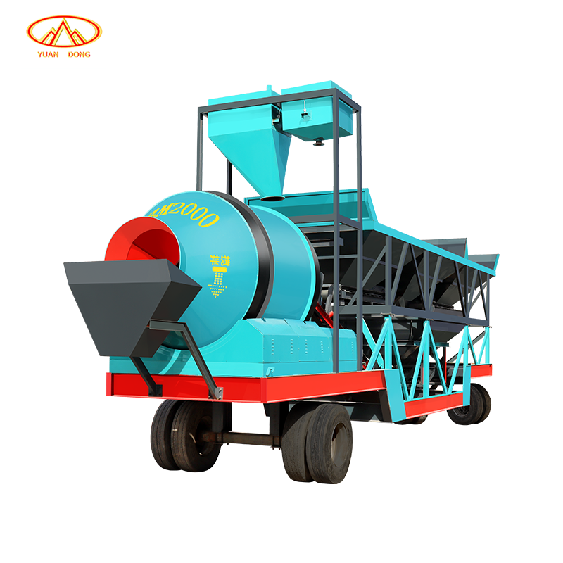 New Condition 25-100m3/h Mobile Ready Mix ConcreteBatch Plant Portable  Mobile Concrete Drum Batching Plant