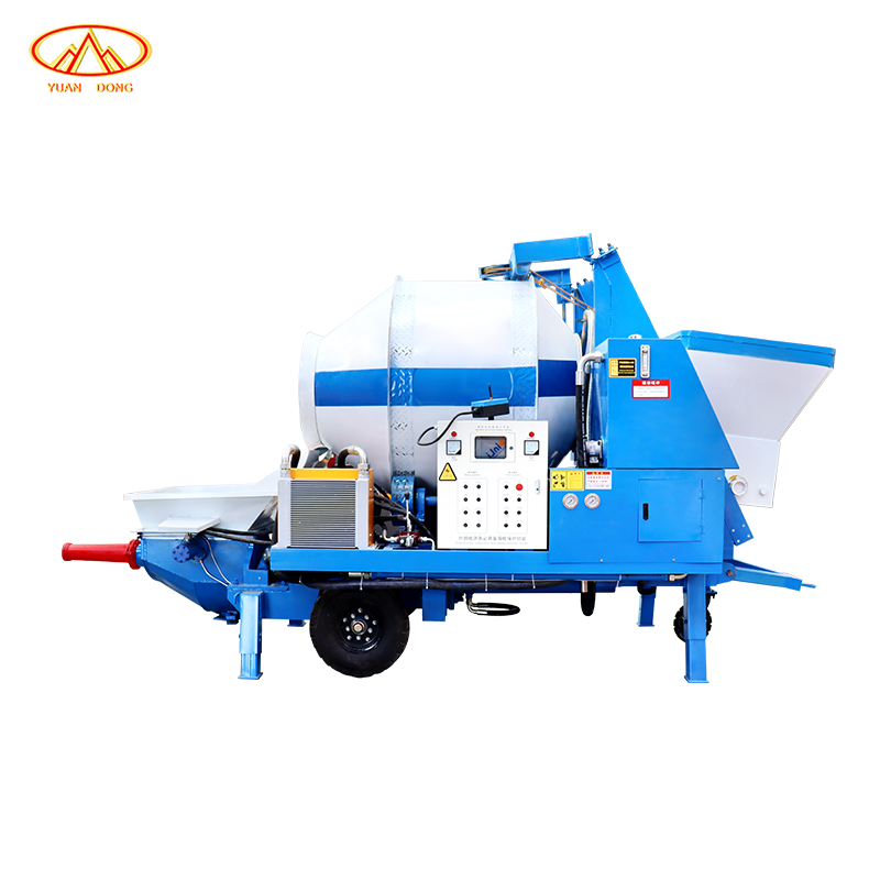Fabrik-Diesel-, Elektro- und Hydraulik-Anhängerbetonmischer mit Estrichglätte, Trommel-Mischmaschine für Beton, geeignet für den Hausbau
