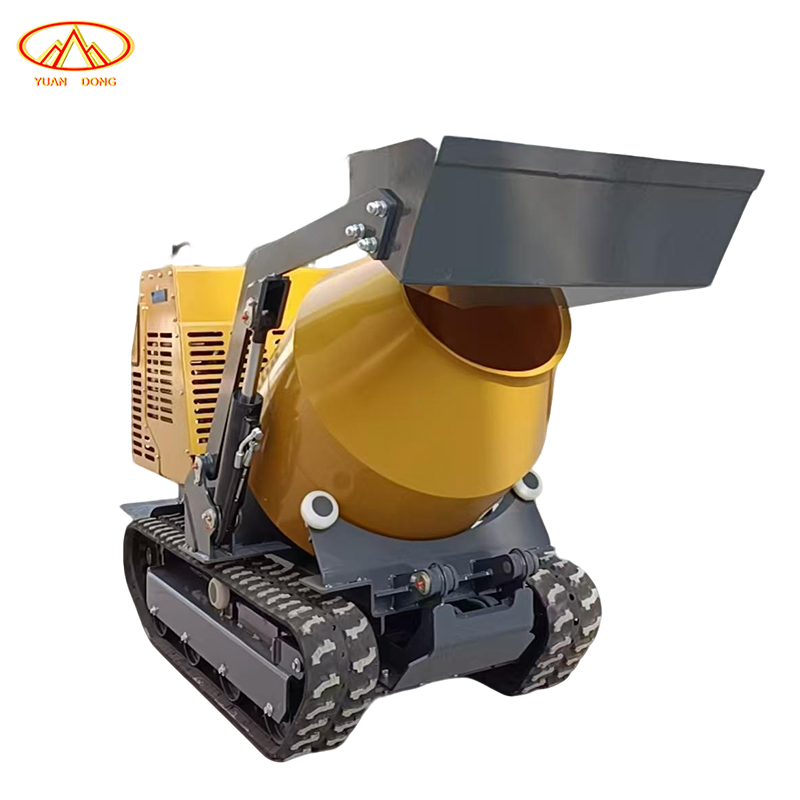 New Diesel Mini Portable Crawler Cement Mixer Machine with Tracks Gear 500L Small Dumper Truck Self-loading Concrete Mixer