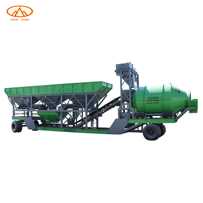 20m3/h Portable Mobile Concrete Mixing Plant With Drum Mixer and BatchingMachine