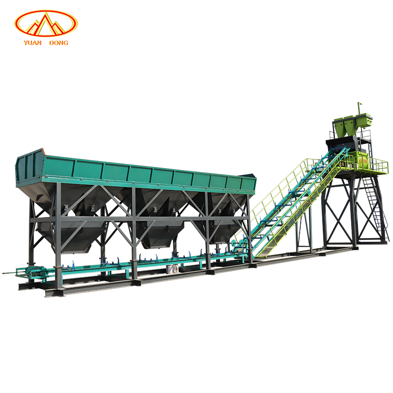 PLC-controlled Concrete Batching Mixing Plant Free Foundation Concrete Batching Plant With Twin Shaft Mixer