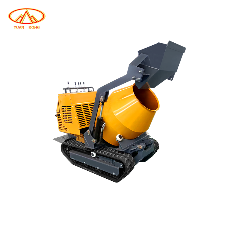 High top Mini Concrete Mixer Truck Tracked Mini Dumper Mini Concrete Mixer Concrete Mixing tank for Personal Use