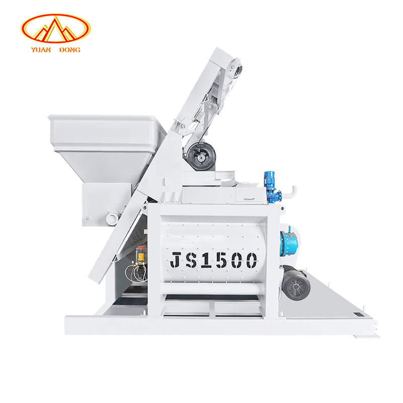 Hot Sale JS Series JS500-JS2000 Twin Shaft Forced Concrete Mixer High Efficiency Cement Mixing Plant Featuring Motor Engine