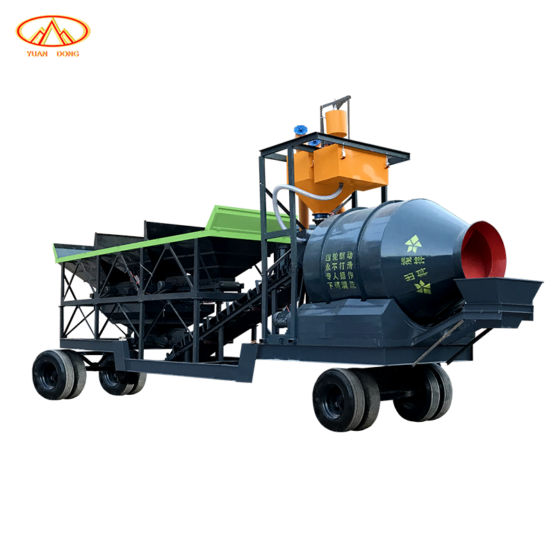 20m3/hPortable Mobile Concrete Drum Plant New Mobile Concrete Mix Plant Mobile Concrete Batching Plant