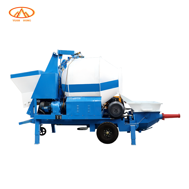 Bomba Misturadora de Concreto de Alta Eficiência Operacional, Elétrica e a Motor Diesel, Reboque com Bomba de Concreto e Tubos Inclusos Gratuitamente