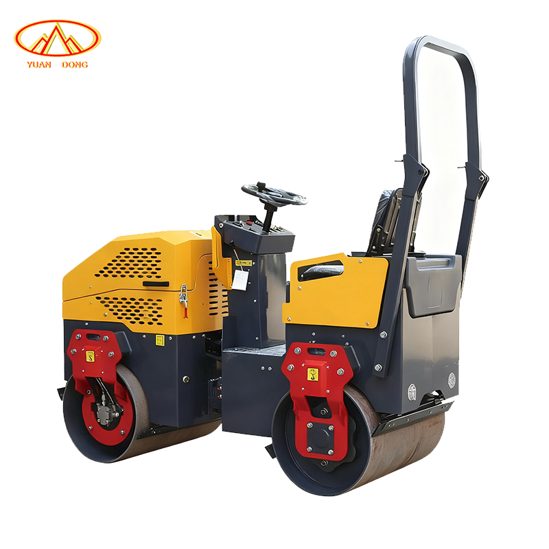 Építőgépek útgyaluló beton dupladobos talajtömörítő vibráló gyaluló 1,3 tonnás mini útgyaluló