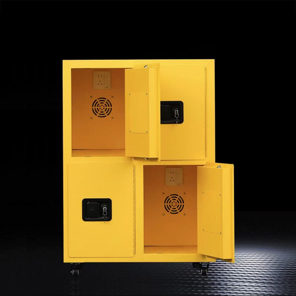 OEM 4 cell Fire-proof battery charging cabinet