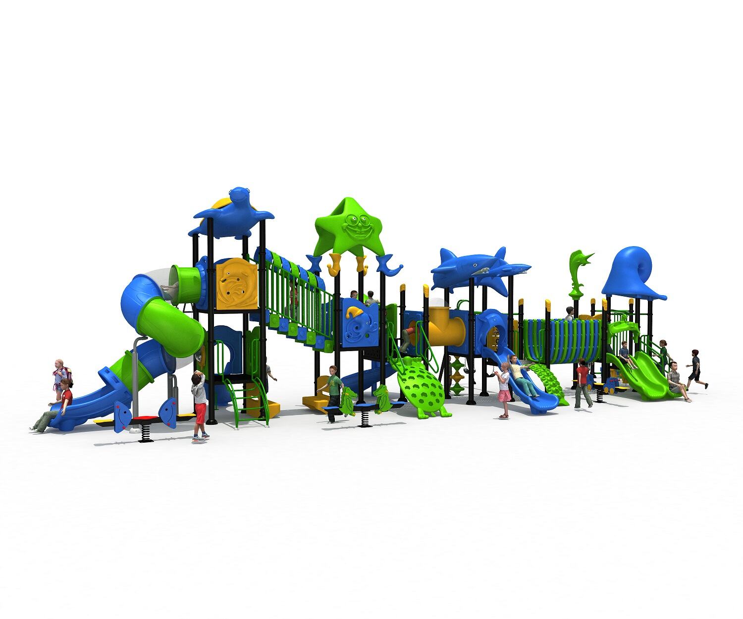 Kids Ocean Adventure Combination Slide Outdoor Playground