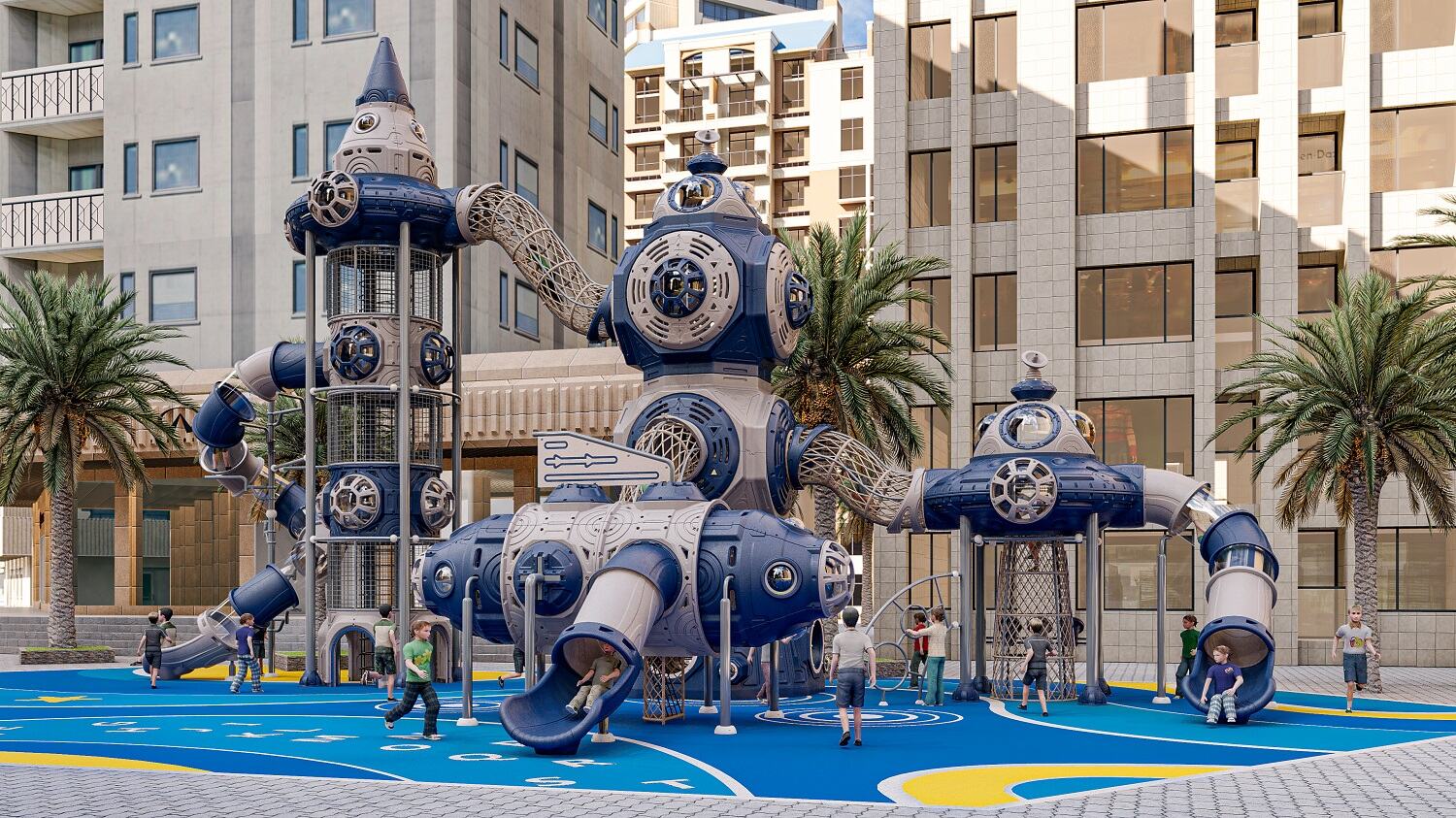 Kids Space Adventure Rocket Outdoor Playground