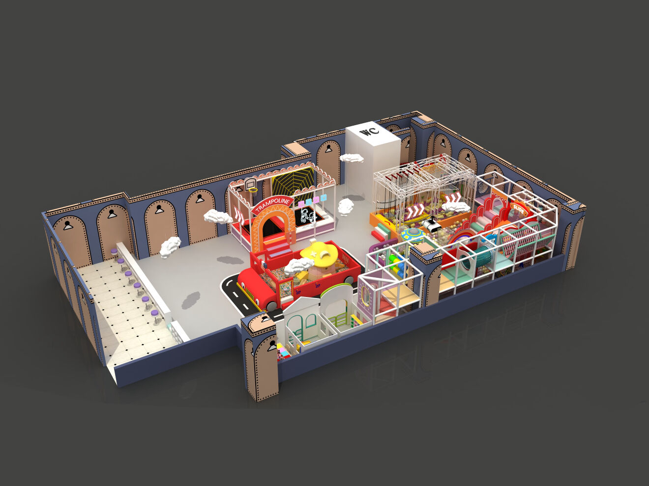 Elevate Play with Our Indoor Kids Playground Structures