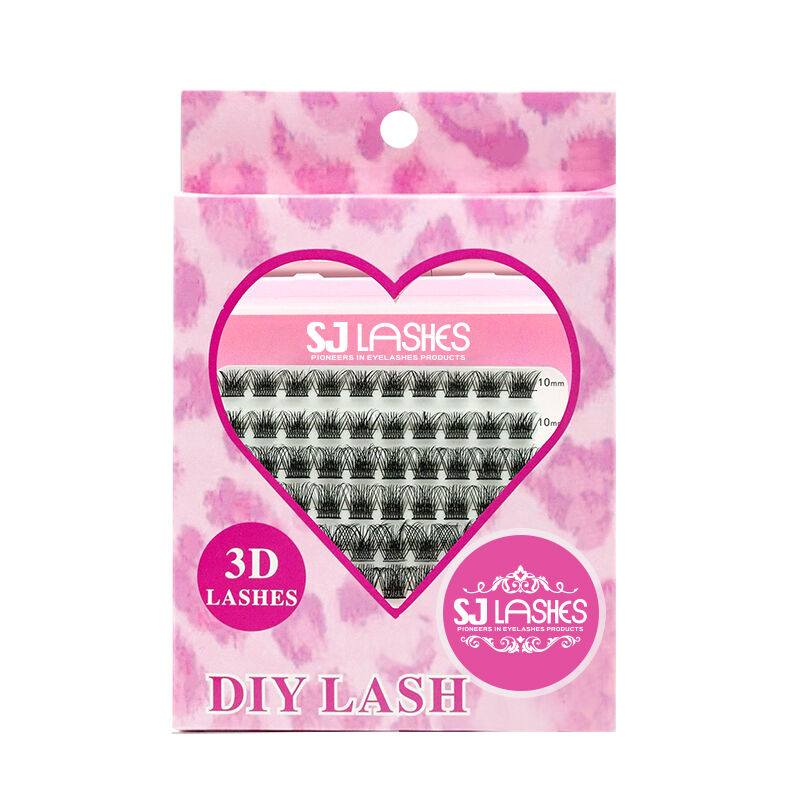 Wholesale DIY Eyelash Full Set Packaging | Custom Segmented Eyelash Kit Box with Applicator Tweezer Bond and Seal OEM