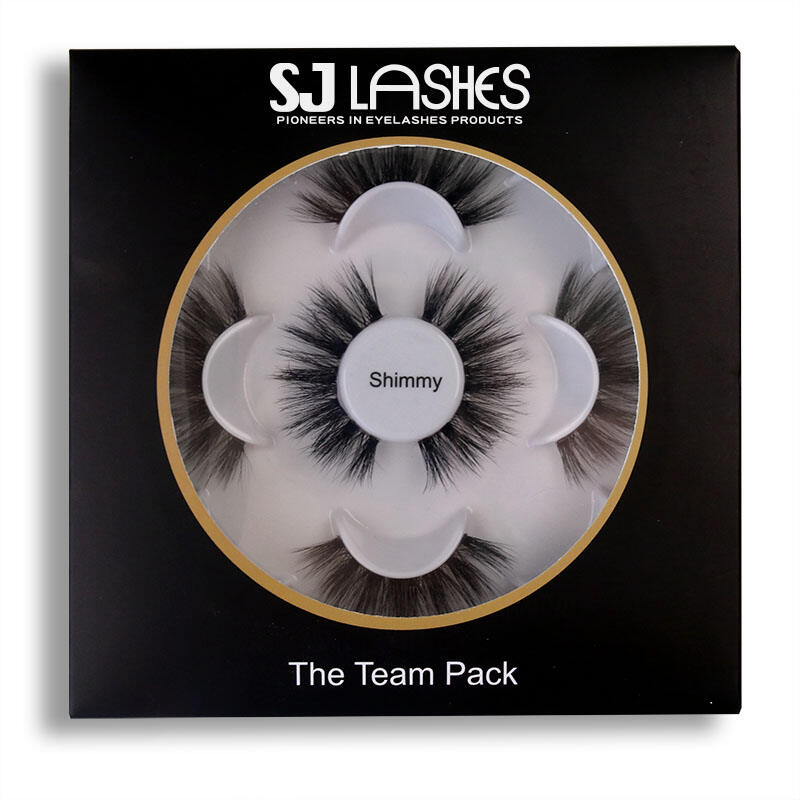 SJ LASHES Factory Wholesale 5 Pairs Strip Eyelash Paper Box | Custom Logo Private Label Round Window Lash Case 
