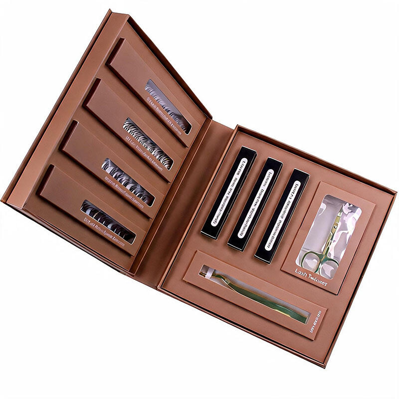 SJ LASHES Factory Wholesale Luxury Multi-color DIY Lash Extension Kit Gift Box | Custom Logo Segmented Cluster Lash Set with Tools OEM/ODM