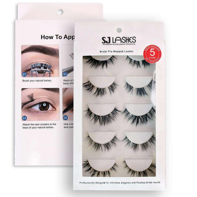 SJ LASHES Factory Wholesale Custom Handle Paper Box Packaging | Creative and Fun Design for Segment Lash Sets OEM
