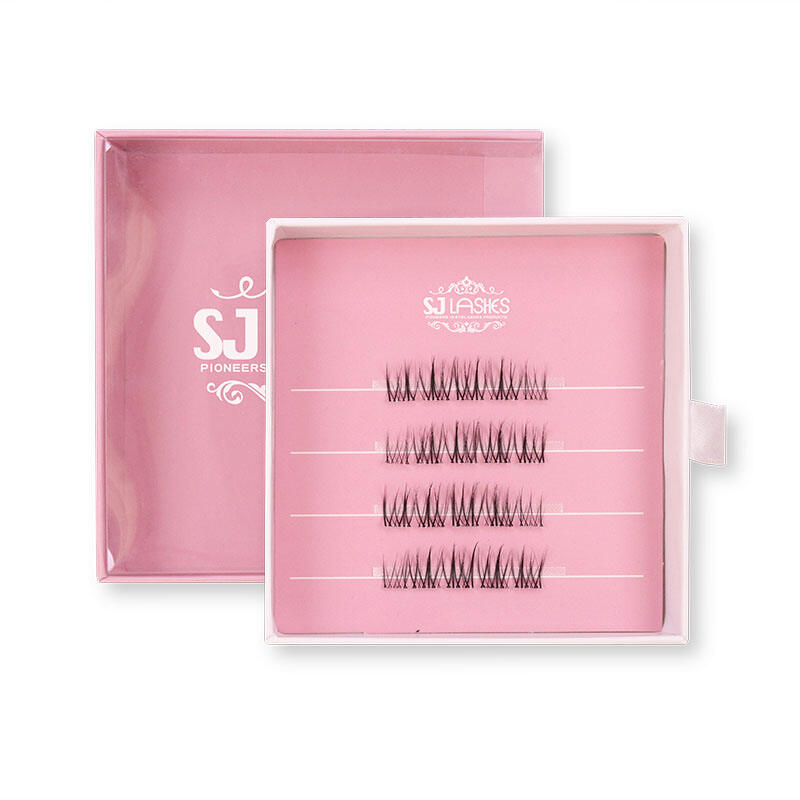Wholesale ng Pabrika ng SJ LASHES na 2 Pares na Pre-Mapped na Segmented na Eyelash Box | Iba-iba at Muling Magagamit na Packaging ng Press On Lash Kit na may Protective Sleeve OEM