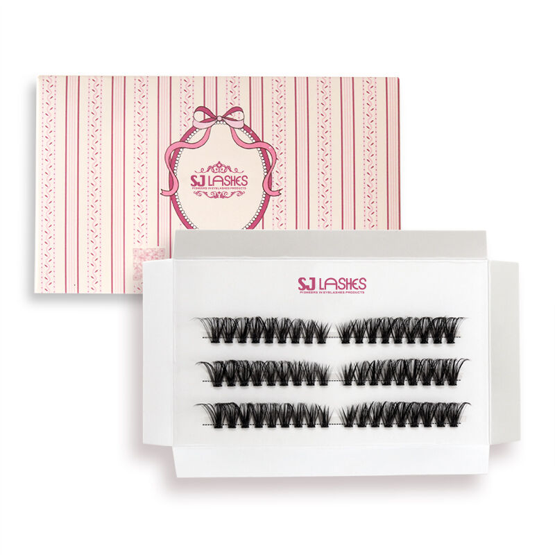 SJ LASHES Factory Wholesale Custom Pink Striped Bow Lash Packaging Box | Creative Design to Elevate Brand Image OEM