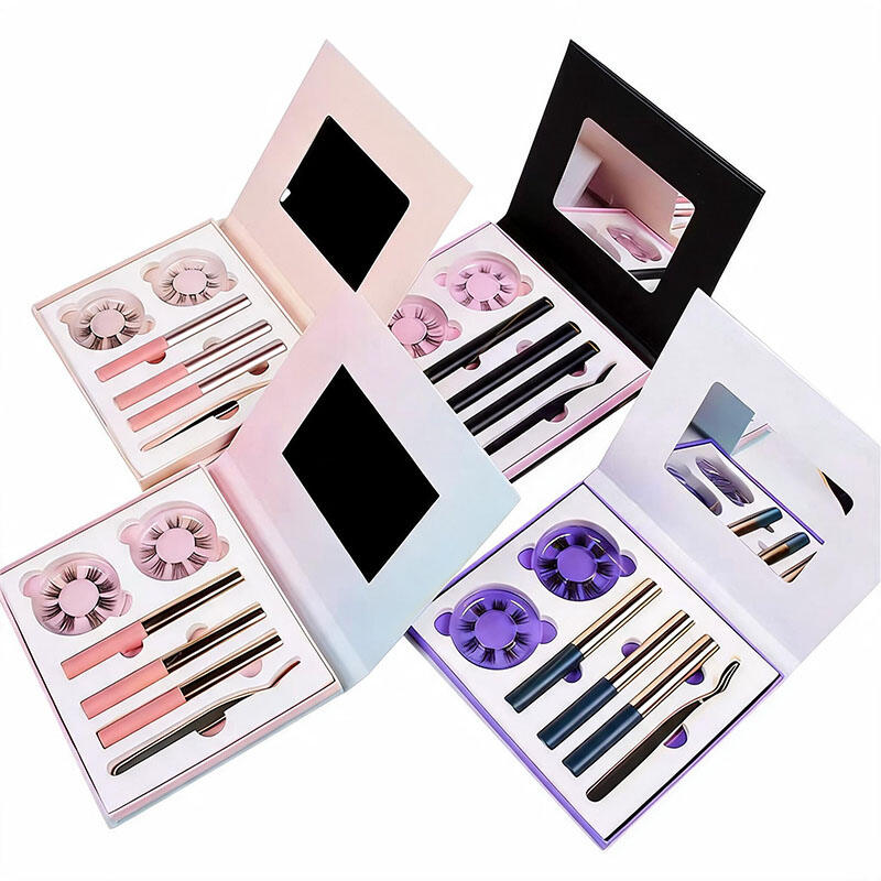SJ LASHES Factory Wholesale Luxury Multi-color DIY Lash Extension Kit Gift Box na may Salamin | Custom Logo na Segmented Lash Set na may Kasamang Tools (OEM/ODM)