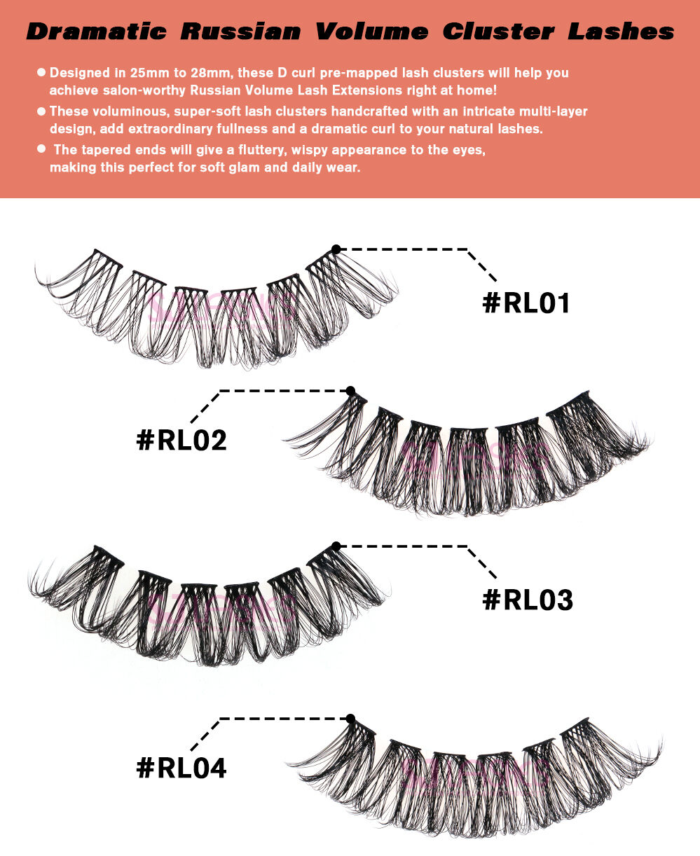 Buksan ang Kapangyarihan ng Russian Volume Eyelash Clusters na may SJ Lashes