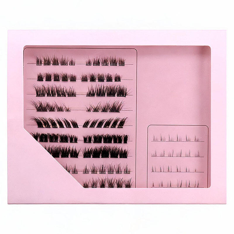 SJ LASHES Wholesale Custom Segmented Eyelash Kit Packaging | Private Label Dual Compartment Lash Box OEM