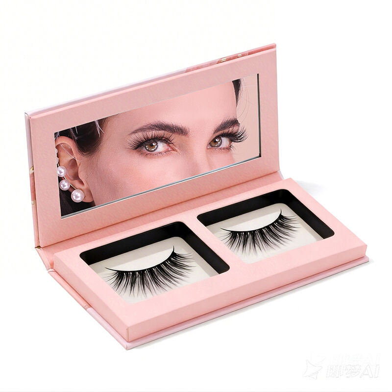 SJ LASHES Factory Wholesale Premium Magnetic Eyelash Gift Box with Built-in Mirror | Custom Logo Private Label Strip Lash Case with Mirror OEM/ODM