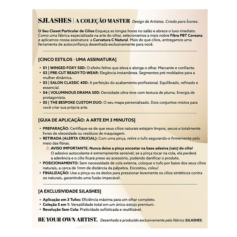 SJ LASHES Factory Wholesale Premium Custom Lash Instruction & Aftercare Card | Personalized Style Menu Greeting Card Business Insert Private Label OEM/ODM 